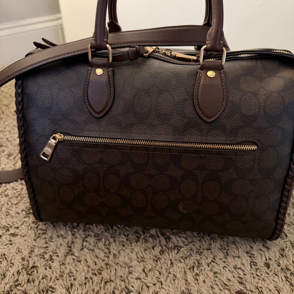 Rowan Large Satchel Bag In Signature Canvas With … - image 6